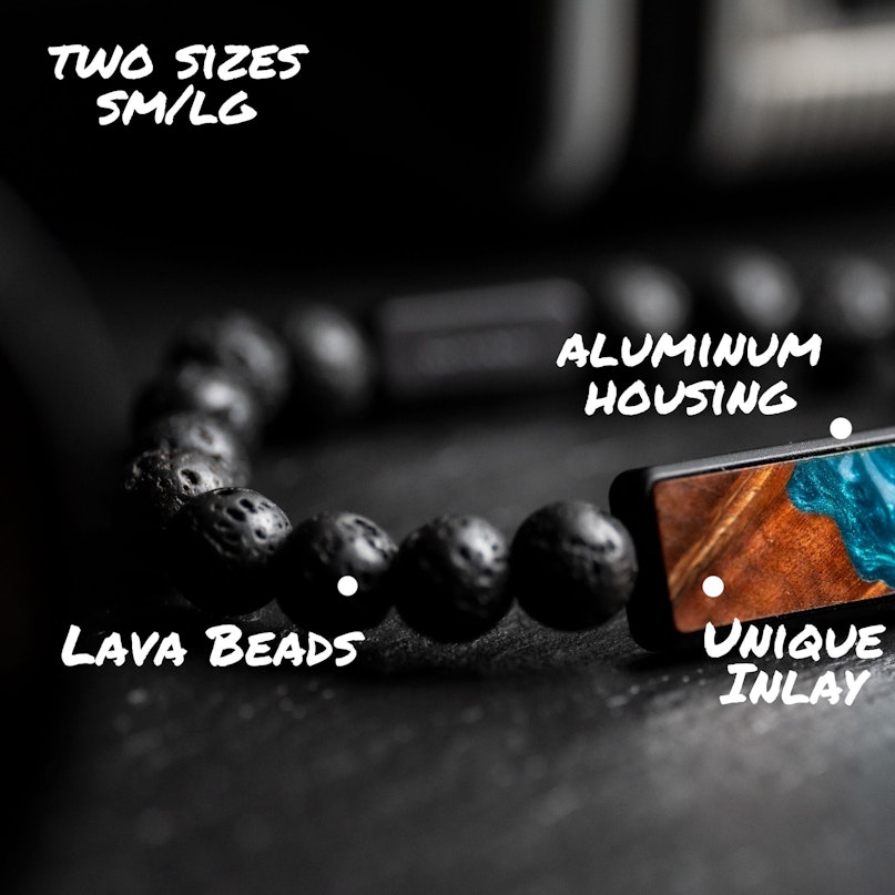 lava bead bracelet callouts