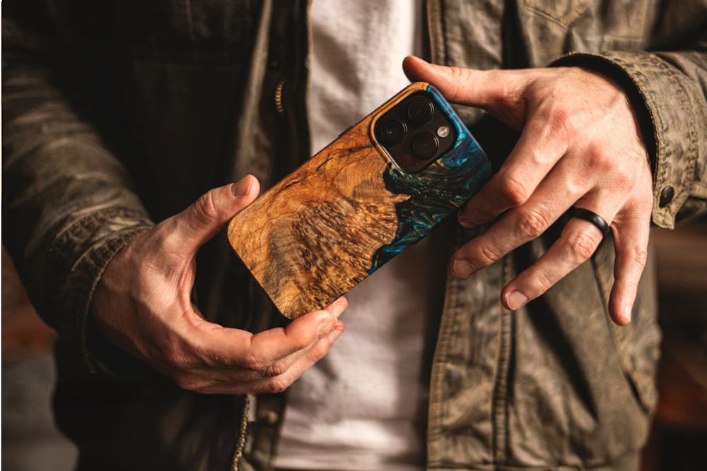 Live Edge Wood Phone Case Hero Image